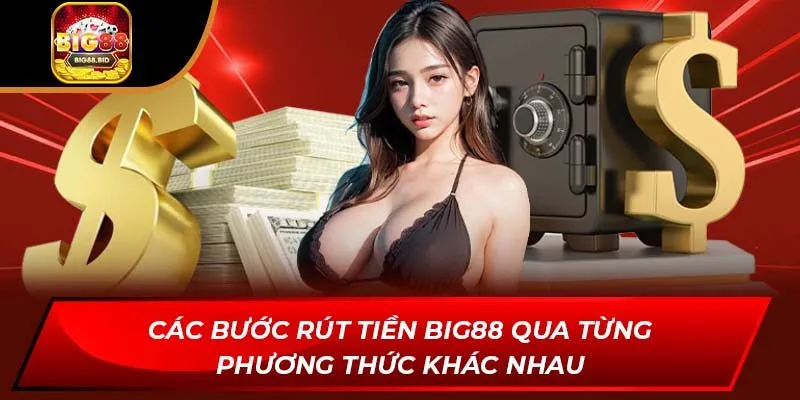 Các bước rút tiền BIG88 qua từng phương thức khác nhau