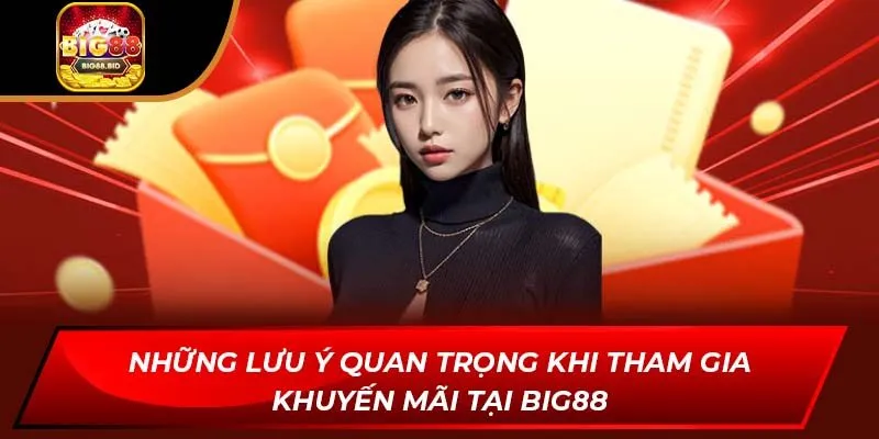 Những lưu ý quan trọng khi tham gia khuyến mãi tại Big88