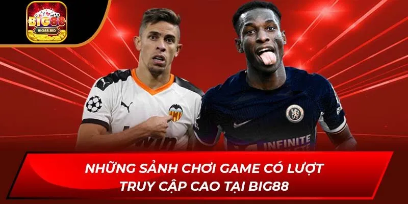 Những sảnh chơi game có lượt truy cập cao tại BIG88