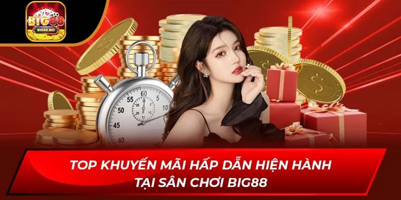 Top khuyến mãi hấp dẫn hiện hành tại sân chơi Big88